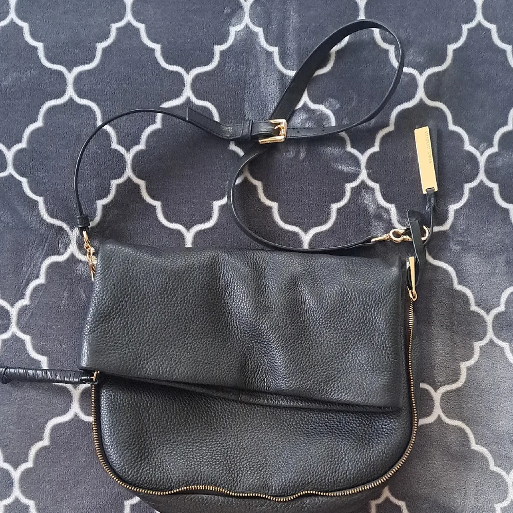Vince Camuto Black Leather Crossbody Bag - Picture 1 of 15